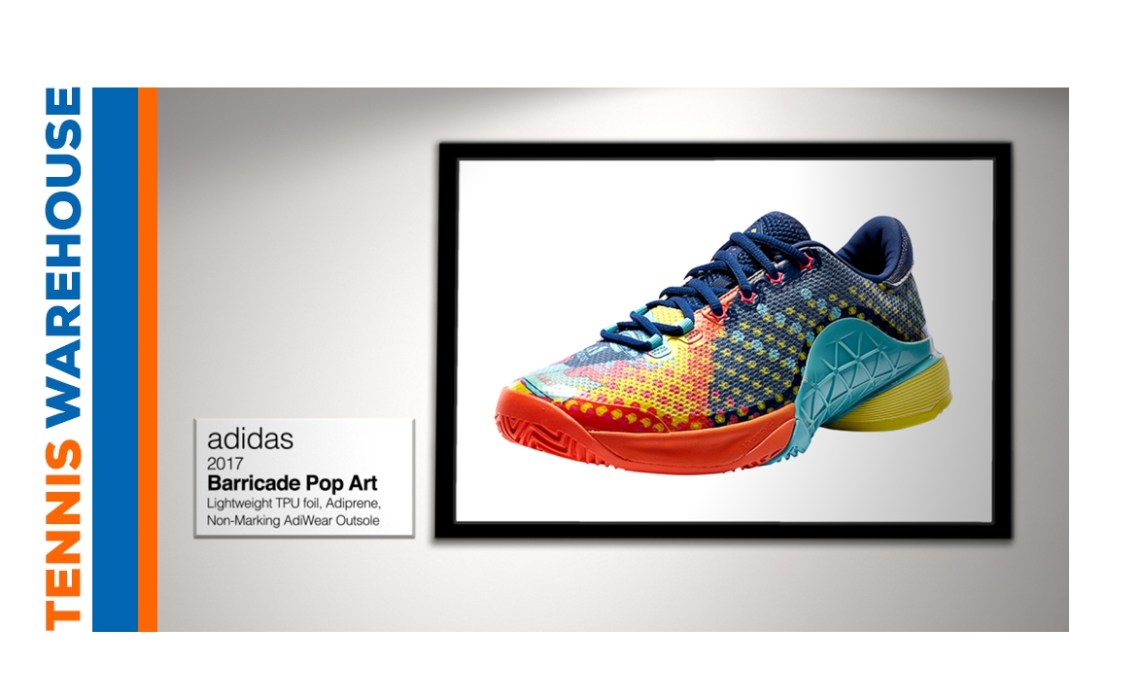Tennis Warehouse: "adidas Barricade 2017 Pop Art Tennis Shoe"
